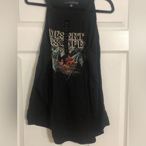 Black tunic tank top with embellished neckline | Torrid Size 1